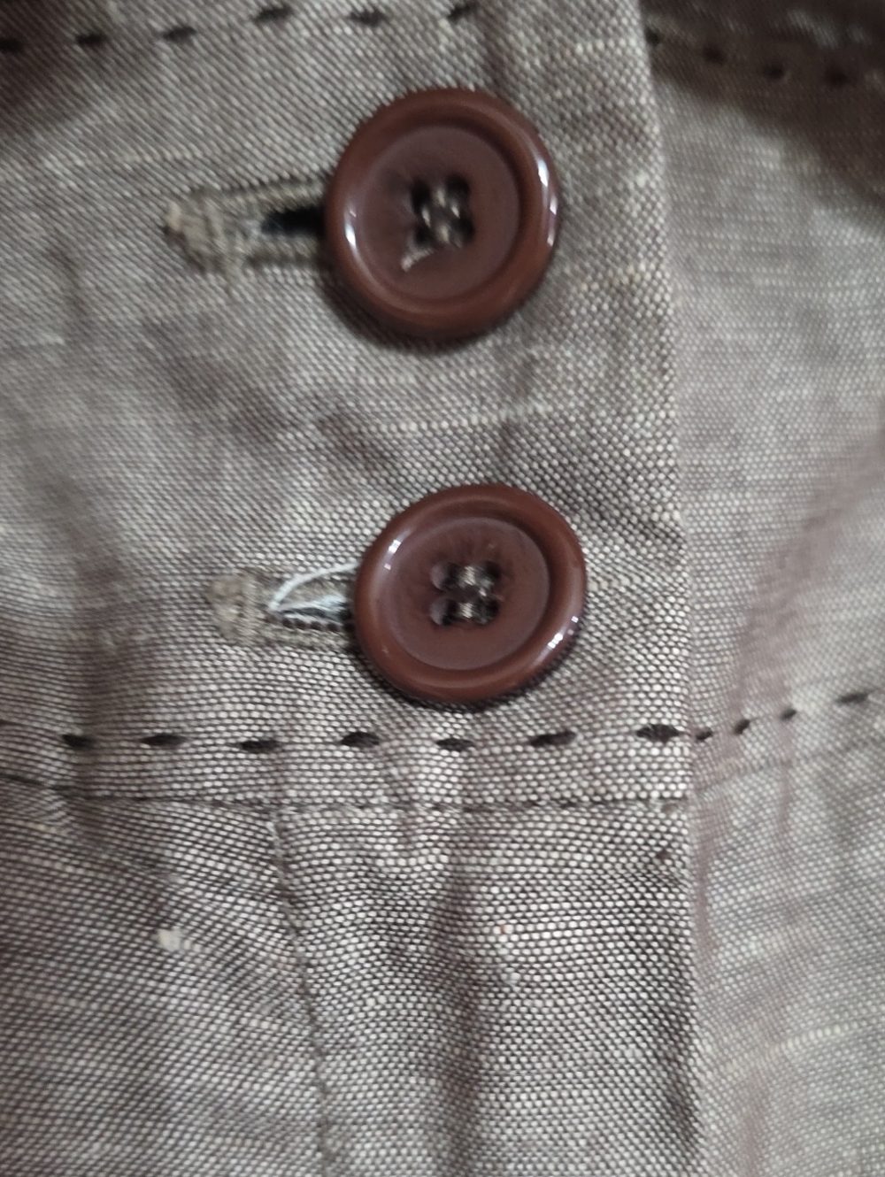 Willi Smith Womens Linen Blend Wide Leg Ankle Pants Brown Belt Pockets Sz 8 EUC - Picture 4 of 12